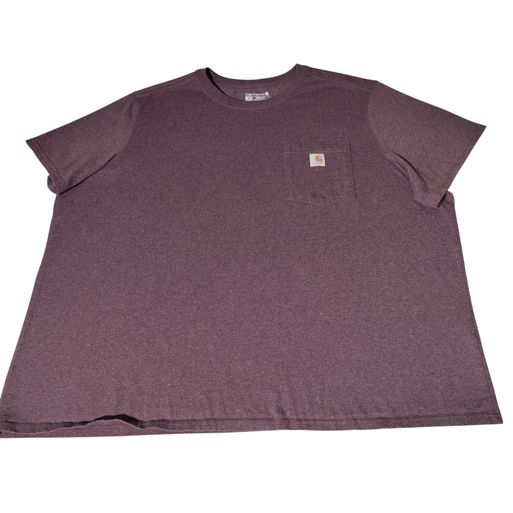 Carhartt Womens K87-W Heather Purple Workwear Pocket T-Shirt Loose Fit 3X